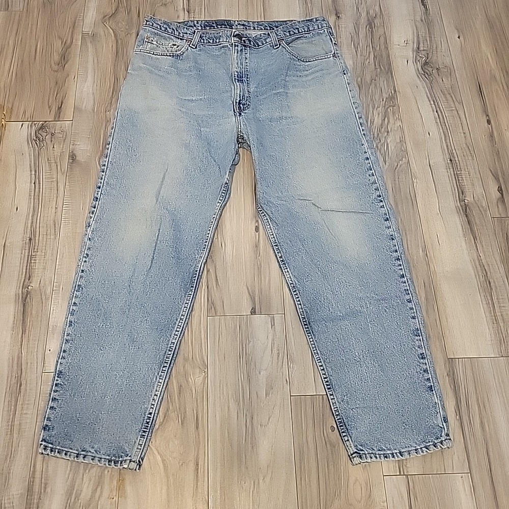 Levi's 550 Jeans Mens 42x30 Tag 40x30 Actual Blue Relaxed Fit Tapered Denim VGT